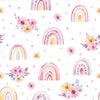 KIT DE 4 ROLOS - 1,00m x 50cm - Papel de Parede Adesivo Arco Iris Boho