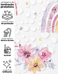 Papel de Parede Adesivo Arco Iris Boho