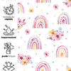 KIT DE 4 ROLOS - 1,00m x 50cm - Papel de Parede Adesivo Arco Iris Boho