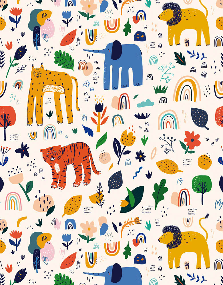 Papel de Parede Infantil Safari Boho