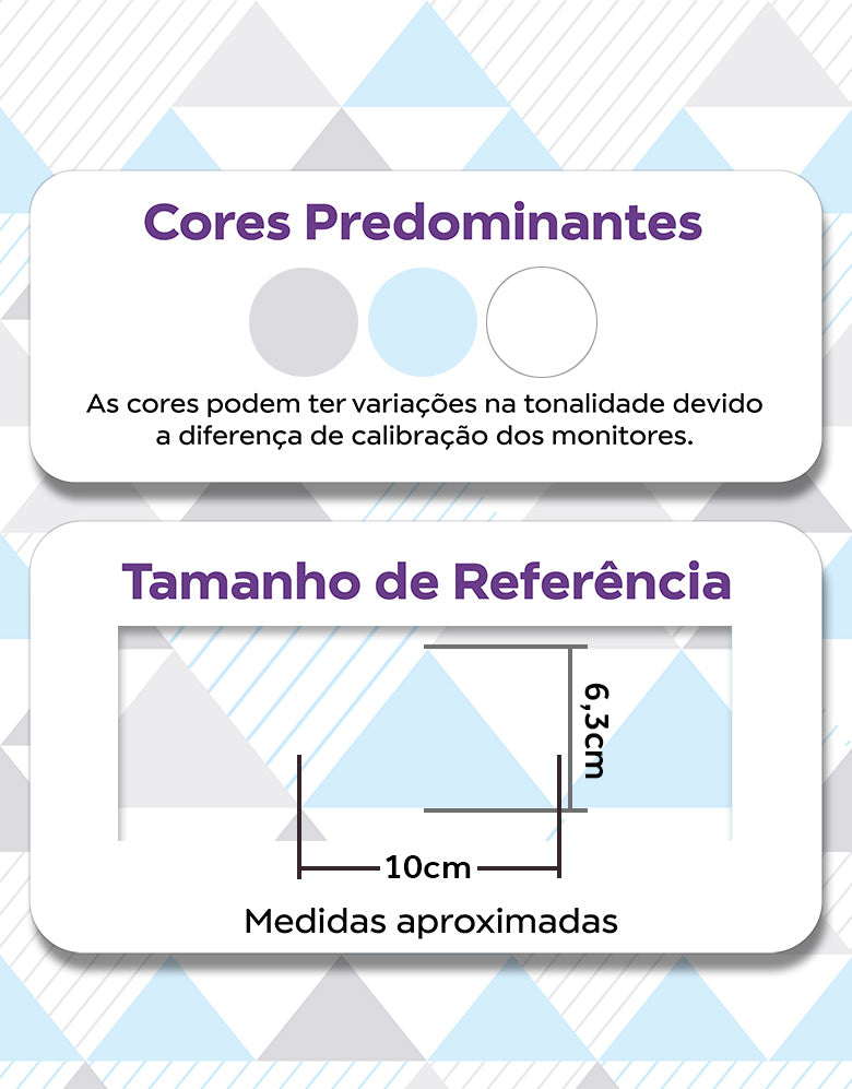 Papel de Parede Adesivo Triângulo Azul