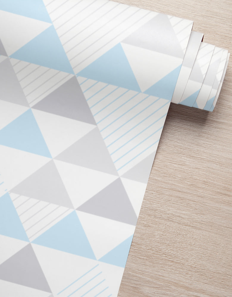Papel de Parede Adesivo Triângulo Azul