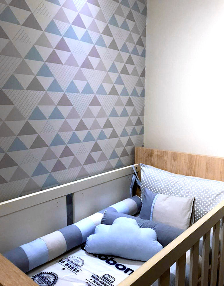 Papel de Parede Adesivo Triângulo Azul