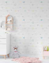 Papel de Parede Corações Lineares