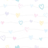Papel de parede Corações Lineares sem película 1,50x0,50m