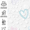 KIT DE 3 ROLOS - 3,00m x 50cm - Papel de Parede Corações Lineares