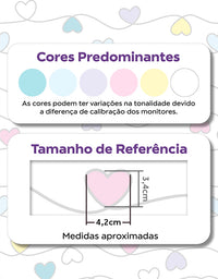 Papel de Parede Corações Coloridos