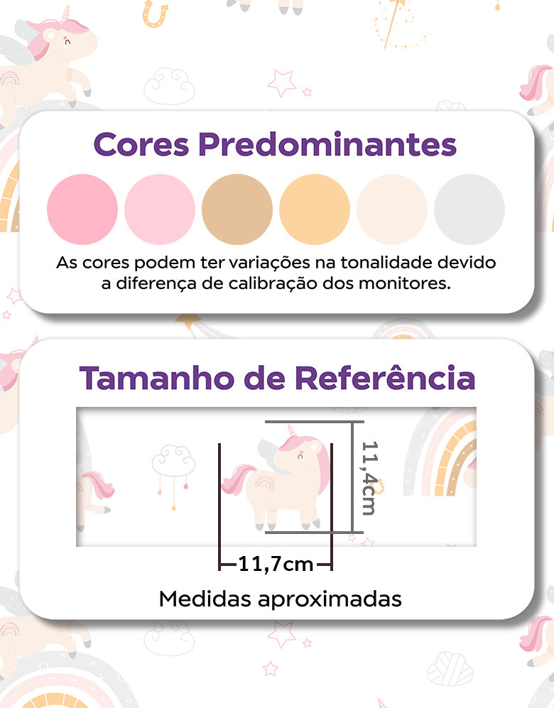 Papel de Parede Adesivo Unicórnio Estelar