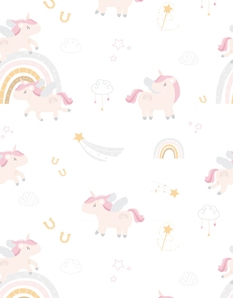 Papel de Parede Adesivo Unicórnio Estelar