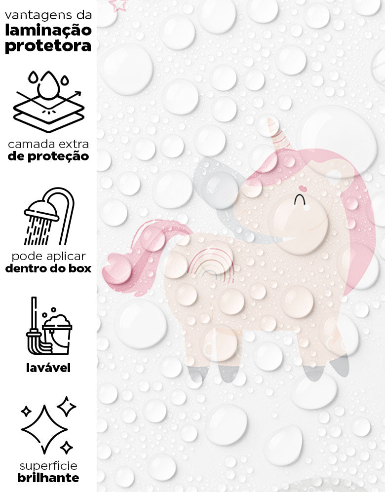 Papel de Parede Adesivo Unicórnio Estelar
