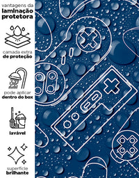 KIT DE 4 ROLOS - 3,00m x 50cm - Papel de Parede Adesivo Gamer Dark