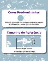 KIT DE 5 ROLOS - 2,50m x 50cm - Papel de Parede Adesivo Universo Estrelado