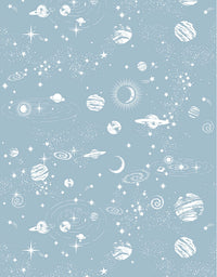 KIT DE 5 ROLOS - 2,50m x 50cm - Papel de Parede Adesivo Universo Estrelado