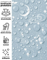 KIT DE 5 ROLOS - 2,50m x 50cm - Papel de Parede Adesivo Universo Estrelado