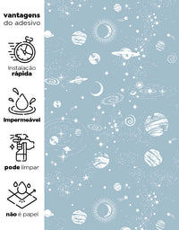 Papel de Parede Adesivo Universo Estrelado
