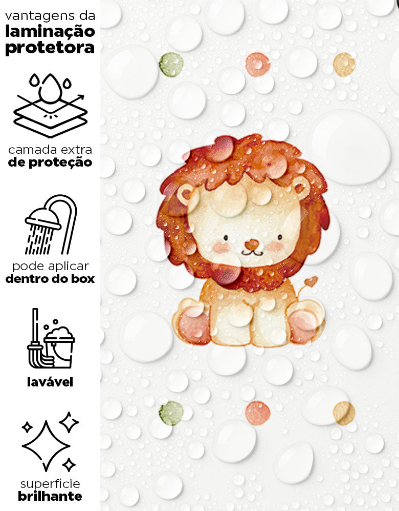 Papel de Parede Adesivo Safari Aquarela