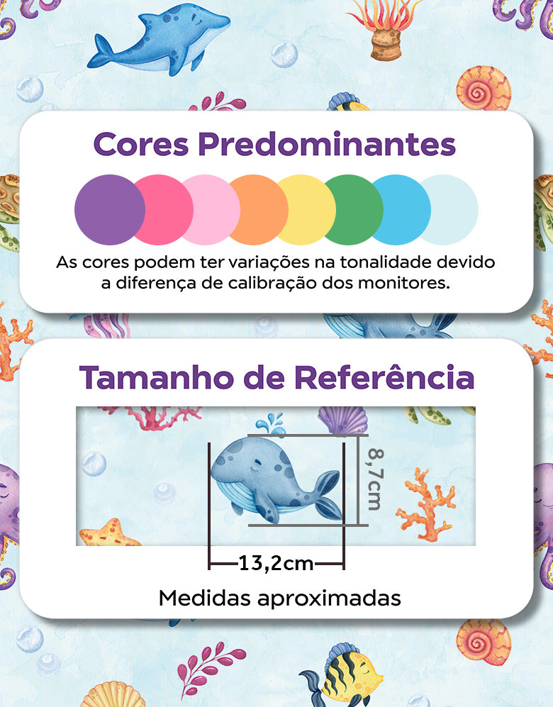 Papel de Parede Adesivo Fundo do Mar