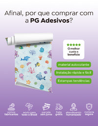 Papel de Parede Adesivo Fundo do Mar