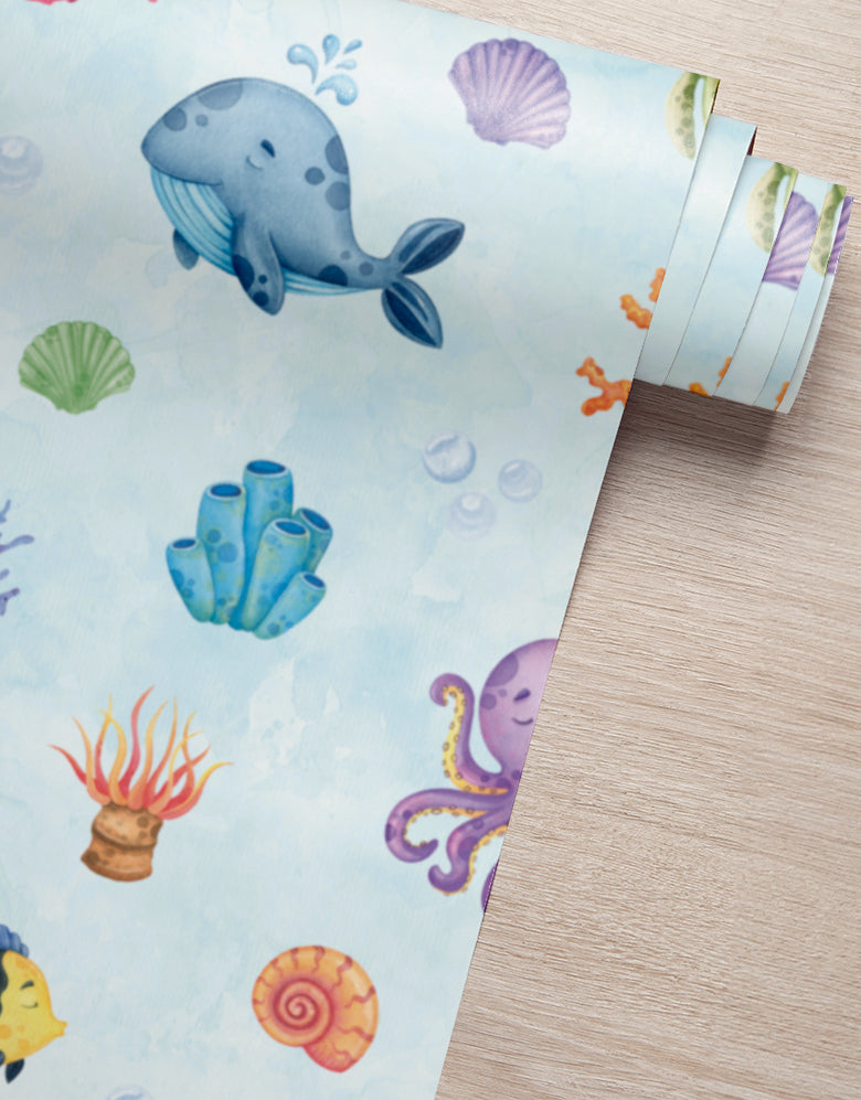 Papel de Parede Adesivo Fundo do Mar