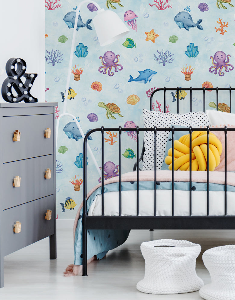 Papel de Parede Adesivo Fundo do Mar