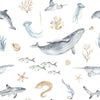 Papel de Parede Adesivo Fundo do Mar Aquarela