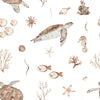 Papel de Parede Adesivo Tartaruga Marinha Aquarela