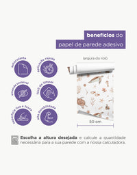 Papel de Parede Adesivo Tartaruga Marinha Aquarela