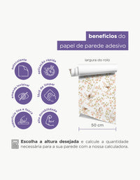 Papel de Parede Adesivo Pássaros e Flores Aquarela