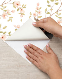 Papel de Parede Adesivo Pássaros e Flores Aquarela