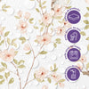 Papel de Parede Adesivo Pássaros e Flores Aquarela