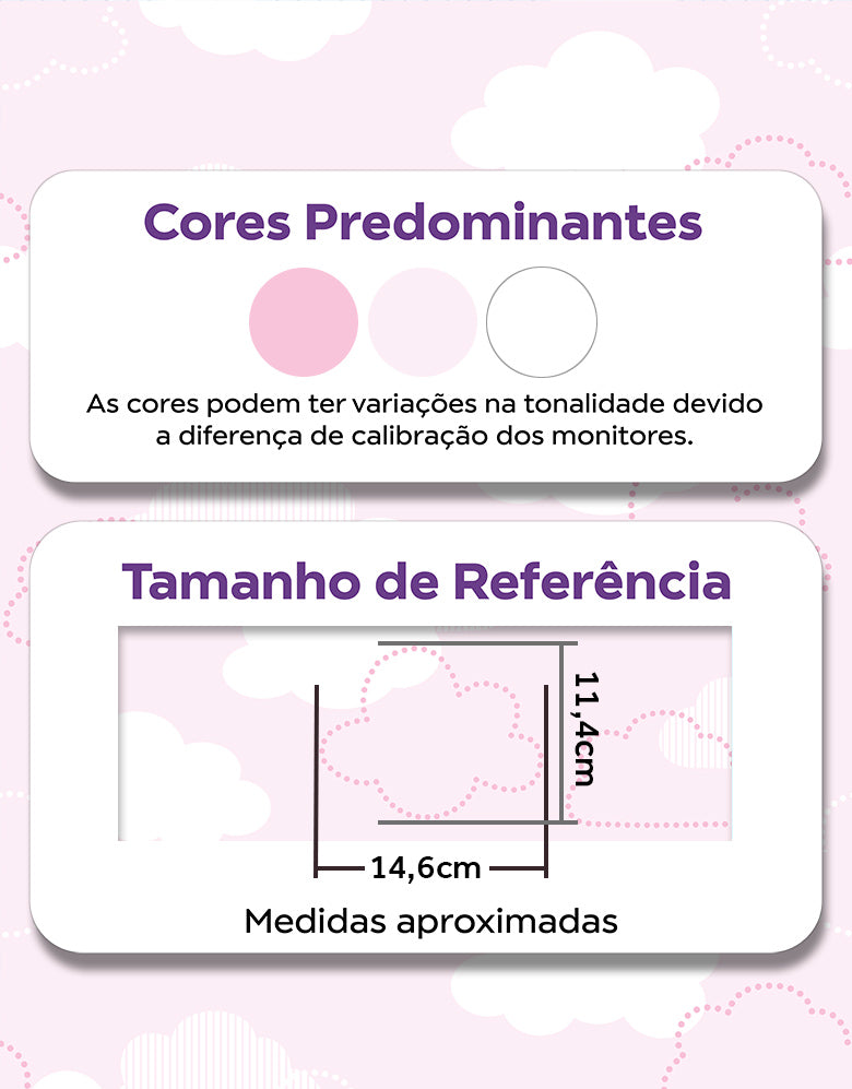 Papel de Parede Adesivo Nuvem Pontinhos Rosa