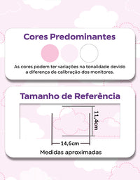 Papel de Parede Adesivo Nuvem Pontinhos Rosa