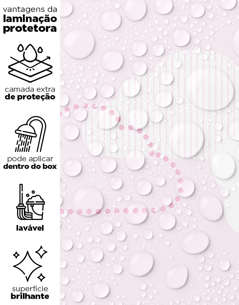 Papel de Parede Adesivo Nuvem Pontinhos Rosa