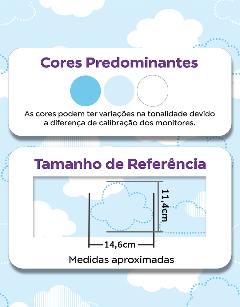 Papel de Parede Adesivo Nuvem Pontinhos Azul