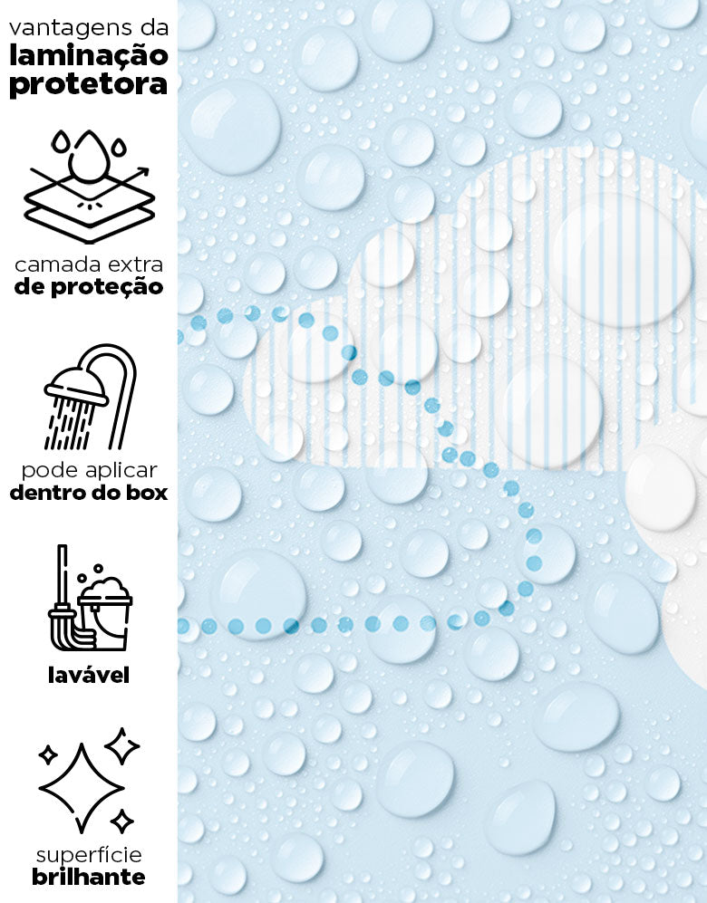 Papel de Parede Adesivo Nuvem Pontinhos Azul