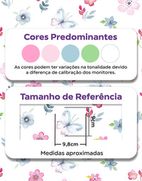 Papel de Parede Romântico Jardim Encantado Sem Película 2,50m x 50cm