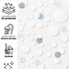 KIT DE 6 ROLOS - 3,00m x 50cm - Papel de Parede Adesivo Confete Azul