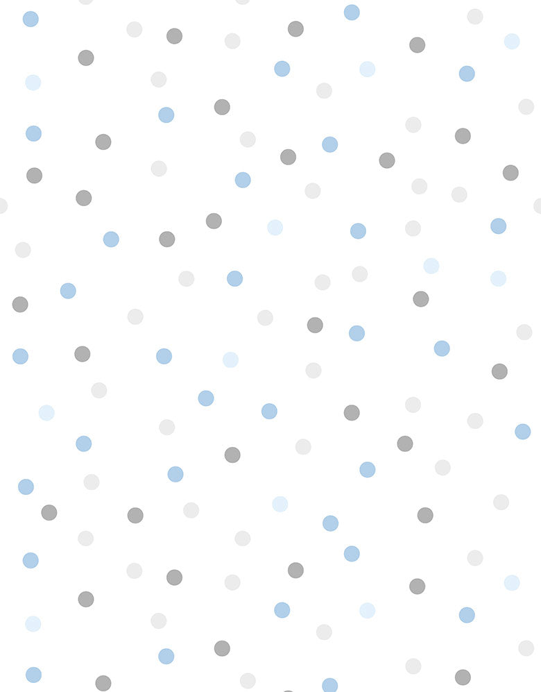 KIT DE 6 ROLOS - 3,00m x 50cm - Papel de Parede Adesivo Confete Azul