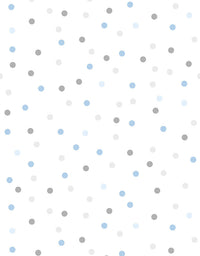 KIT DE 6 ROLOS - 3,00m x 50cm - Papel de Parede Adesivo Confete Azul