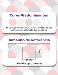 Papel de Parede Adesivo Escamas Rosa e Cinza