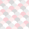 Papel de Parede Adesivo Escamas Rosa e Cinza