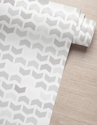 Papel de Parede Adesivo Zigzag Cinza