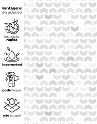 Papel de Parede Adesivo Zigzag Cinza