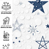 KIT DE 2 ROLOS - 3,00m x 50cm - Papel De Parede Adesivo Estrelas Encantada Azul