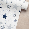 Papel De Parede Adesivo Estrelas Encantada Azul