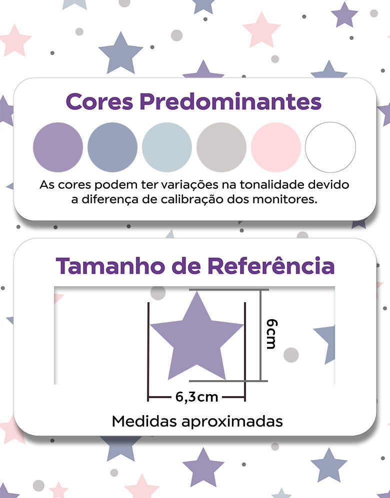 Papel de Parede Adesivo Estrelinhas