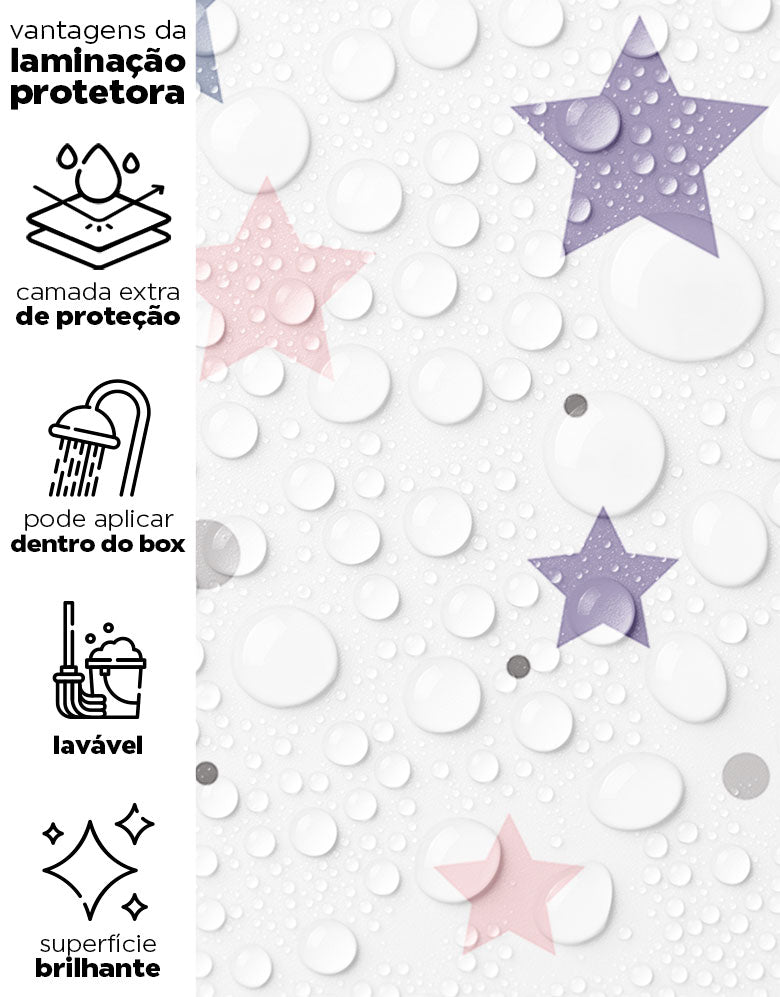 Papel de Parede Adesivo Estrelinhas
