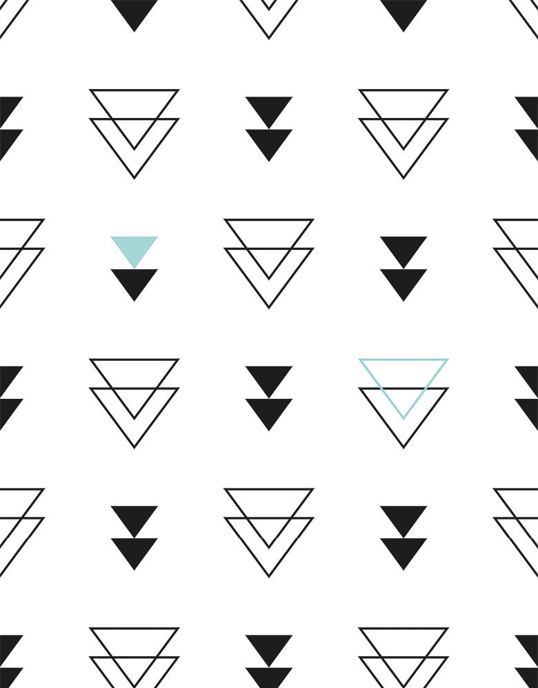 Papel de Parede Adesivo Triângulos Vazados Azul