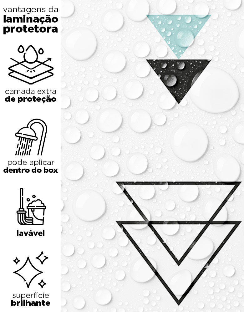 Papel de Parede Adesivo Triângulos Vazados Azul