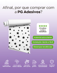 Papel de Parede Adesivo Estrelas